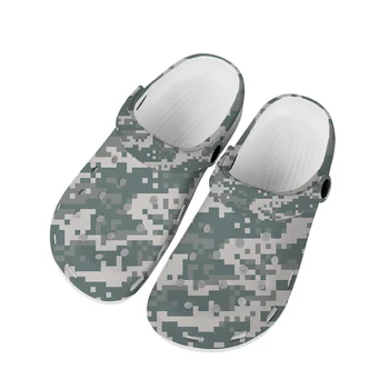 Marina Camo Acasă Saboți De Apă Personalizat Pantofi Barbati Femei Adolescent Armata Camuflaj Încălțăminte De Grădină Bloca Respirabil Plaja Gaura Papuci