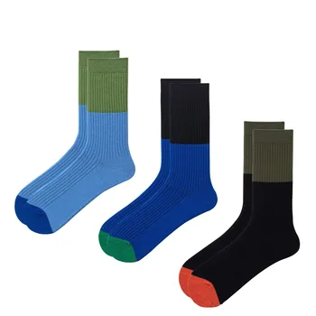Senior sens retro în ciorapi femei ciocni de culoare șosete de bumbac tendință de uzură kit Reinhard albastru șosete