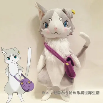 25CM Anime Re:Viața Într-O Lume Diferită De Zero Emilia Puck Pisica Papusa de Plus Jucarii Copii Cosplay Prop Cadou