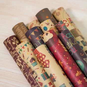 70*50cm Ambalaj Cadou de Crăciun Artizanat Rola de Hârtie DIY Hârtie de Cadou de Crăciun de Anul Nou Favoruri de Partid Prezenți Decor de Ambalare Hârtie de Ambalaj
