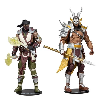 Autentic McFarlane Toys 7-inch Mortal Kombat Sub Zero vs Shao Khan figurina Model Decor de Colectare de Jucării Cadou de Ziua de nastere