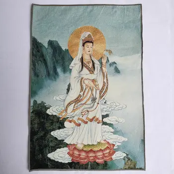 Budismul Thangka Colectia Silk Satin vechi bodhisattva Pictură Murală