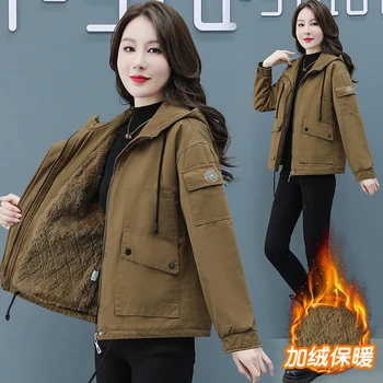 Casual Scurte de Bumbac Căptușit Jachete Scule pentru Femei Îmbrăcăminte de Iarnă 2022 Liber coreean Hooded Parka Paltoane Fete de Îmbrăcăminte exterioară bd173