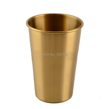 20buc din Oțel Inoxidabil de Culoare de Aur Pahar de Metal Cupe în aer liber Camping Călătorie Bea Ceai Cafea Bere Drinkware