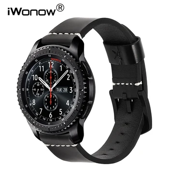 Autentic Gras Piele Watchband Manual pentru Samsung Gear S3 Clasic de Frontieră R760 R770 Gear 2 Neo Live de Trupa Ceas Curea de mână