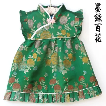 2021 Primavara-Vara Cadou Fata de Fete pentru Copii Haine Costume Camasi Pantaloni scurți Set Qipao Set pentru Copii Chinezi Cheongsams