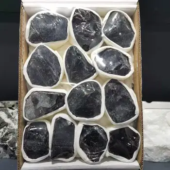 Naturale Dur Negru obsidian pietre minerale-specimen