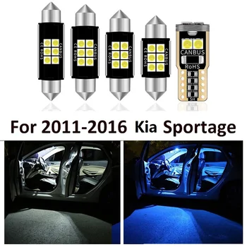 9pcs Masina plina de culoare de Interior Becuri cu LED-uri Pachet Kit Pentru anii 2011-2016 Kia Sportage T10 31MM 39MM Harta Cupola Lămpii din Portbagaj Accesorii