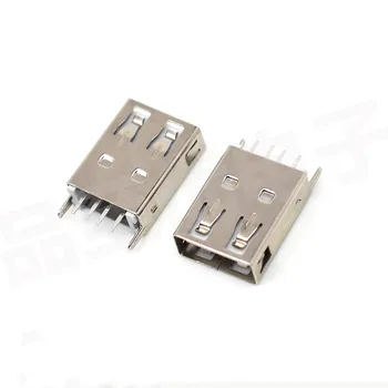 10buc USB Tip O Femeie Socket 180 de Grade pe Verticală 4pins 13.7 mm Interfata USB