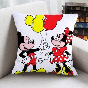 Desene animate Disney Îmbrățișându-fata de Perna Mickey Minnie Mouse față de Pernă Perna de pe Canapea Grădiniță Perna Cadou 40x40cm
