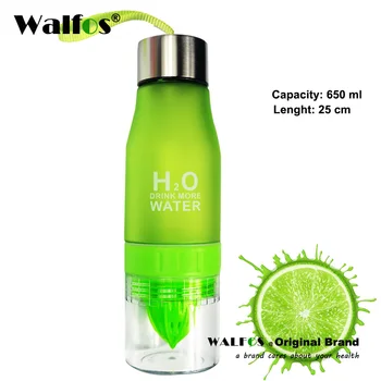 WALFOS de Calitate Alimentară 650ML Sticla H2O Suc de Lamaie Fructe Sticla de Apa Infuser Drinkware Pentru Portabil în aer liber Agitator Sticla de Sport