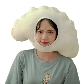 Minunat Chineză Aluat acoperit capul Pălărie Drăguț Aluat acoperit capul Windproof Pălării Cadou pentru Halloween Cosplay Prop Xmas L5YB