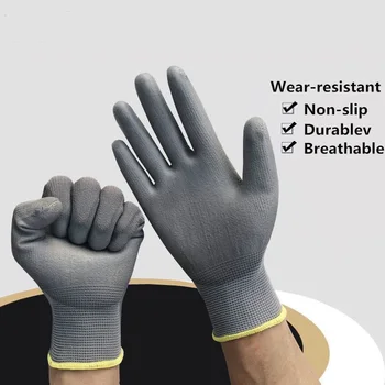 PU mănuși și palma acoperite mecanice mănuși de lucru, 6-24 perechi de nitril de siguranță acoperite cu mănuși de lucru, a obținut CE EN388