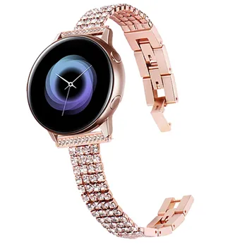 20mm 22mm Diamante Curea pentru Samsung Galaxy Watch 3 41mm 45mm Trupa de Bijuterii Brățară S3 42mm 46mm Active 2 Viteze pentru Femei Brățări