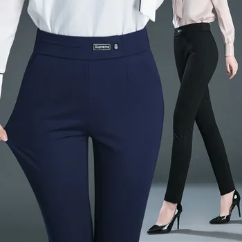 Elastic Pantaloni de Creion femeii Primăvara și Vara 2022 Nou Mama Pantaloni Slim Fit Black Bottom Pantaloni Pantaloni Y2k