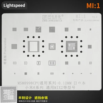 Amaoe MI1 BGA Reballing Matrita pentru Xiaomi Seria 6 MIX2 MSM8998 0,12 MM PMIC Putere Wifi Audio Emmc IC Chip Instrumentul de Reparare