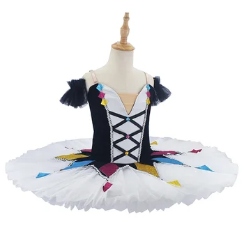 2022 Nou Balet Alb Fusta Tutu Copii Alb Lacul Lebedelor spectacol de Dans Costume de Frumusete Dans Îmbrăcăminte rochie tutu