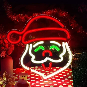 Mos craciun cu LED Neon Semn Personalizat de Crăciun, Halloween Semn de Neon Camera Dormitor de Decorare Perete Petrecere de Vacanță în aer liber Decorative de Lumină