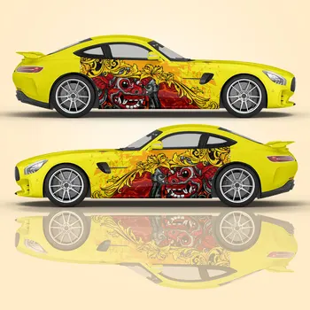Set de 2 Grafic Autocolante de Vinil Curse Decalcomanii Masina Sport Corpul DIY Piese Auto Stil Țară Animal Tendință de Decorare Autocolant