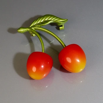 Brosa simplu temperament elegant cherry planta buchet de pin, accesorii femei lot mixt eșarfă de mătase catarama