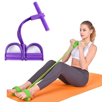 Fitness Gumă 4 Tub Benzile de Rezistență Latex Pedala Practicanta Sit-up a Trage Coarda Expander Benzi Elastice echipamente de Yoga Pilates Antrenament