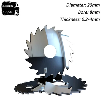 20*8mm Tungsten din Oțel de scule de Frezat. 20mm Solid TCT Lame Circulare de Ferăstrău Tăiere Aluminiu, Cupru Metal, PDF. Grosimea 0.2-4 mm