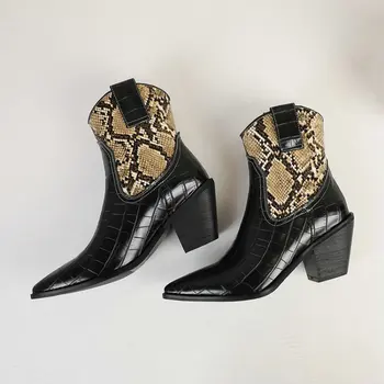 2020 iarnă liber confortabil mozaic de brand femei glezna cizme de echitatie motocicleta cizme pentru femei tocuri indesata chelsea cizme