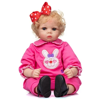 Renăscut Baby Girl Realist 55Cm Renăscut Baby Doll Fată Drăguță lucrate Manual din Silicon Moale de Simulare Mucegai Pielea Feței Jucărie pentru Copii Cadouri