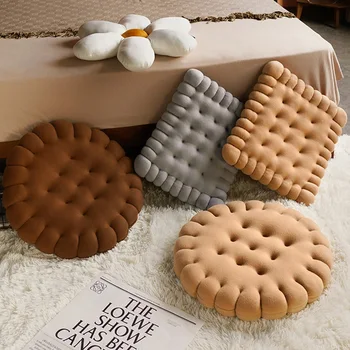 Simulare De Mâncare Simplu Stil Creativ Moale Biscuit Forma Perna Clasica Perna Scaun Scaun De Masina Decor Tatami Canapea Cadou