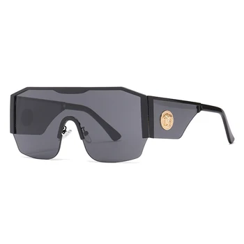 DOISYER Nou dintr-o bucata ochelari de soare moda de metal jumătate-cadru de cap, ochelari de soare moda umbrire
