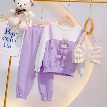 Disney Pluș Anime Stellalou Copii Băieți Fete Îmbrăcăminte Set Primavara Toamna Pentru Copii Îmbrăcăminte Exterioară Topuri Pantaloni Pulover Casual Trening