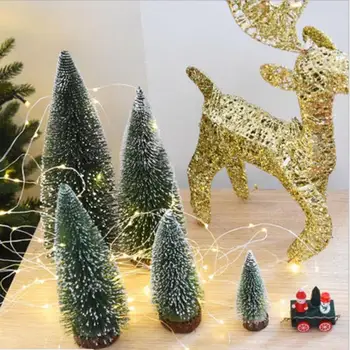 Mic Pom de Crăciun DIY Desktop Masă Ornamente Pom de Craciun Mini Mic Brad De Crăciun Xmas Decor Acasă 2022