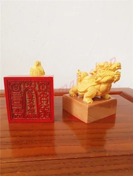 Taoist sigiliu, cimișir, broasca testoasa dragon, sigiliu imperial al Împăratului de Jad, Taoist Dharma sigiliu, Taoist consumabile, cu o singură față