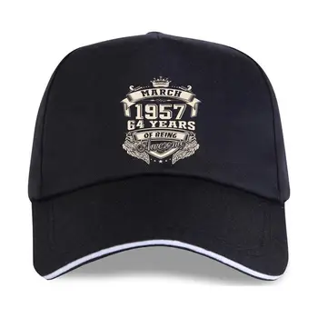 noi pălăria în formă de Logo-ul Personalizat-a Născut În Martie 1957 64 de Ani, ar Fi Grozav de Mari Dimensiuni Cotton Crewneck Personalizate Șapcă de Baseball pentru Bărbați