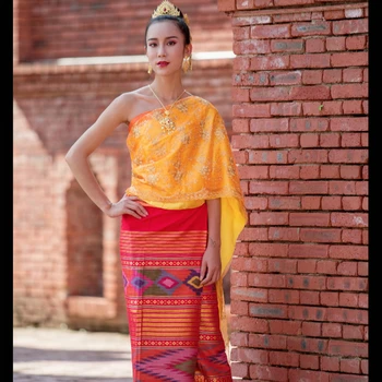 Thailanda Derss Tradiționale de Îmbrăcăminte pentru Femei Topuri Pha Păcat Șal Restaurant bun venit Campanie de Marketing Haine Thai Costum