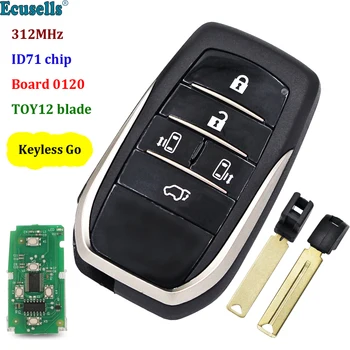 5 Buton de acces fără cheie de la Distanță Inteligent Cheie 312MHz ID71 Chip pentru Toyota Bord 0120 cu TOY12 Balde