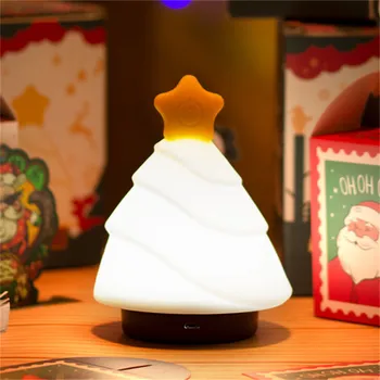Pomul de crăciun din Silicon Lumina de Noapte LED USB Somn Lumini Antiorbire Pat Lampă de Noroc Copac Lămpi de Noapte pentru Copii, Camere de pat Cadou
