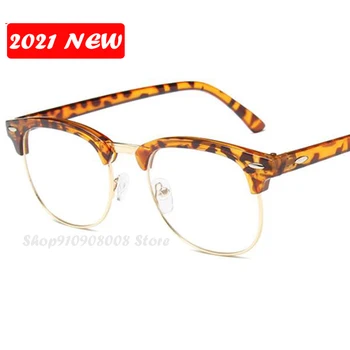 2023 Nou Design de Brand de Ochelari de vedere pentru Femei Ochelari de Clar de Lux Optic Rame de Ochelari Barbati Jumătate cadru retro ochelari UV
