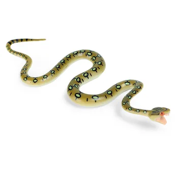 Simulate animal sălbatic Python model solid din plastic de amfibieni, șerpi copii înșelăciune jucărie scena decor