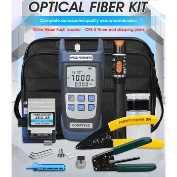 FTTH Fibra Optica Kit de Instrument Cu Fiber Cleaver -70-+10Dbm Metru de Putere Optică Visual fault Locator 10Mw
