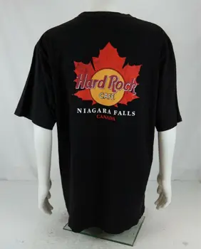 VTG Hard Rock om tricou Cafe' Niagara Falls Canada Tricou Maneca Scurta Negru Bărbați 2XL
