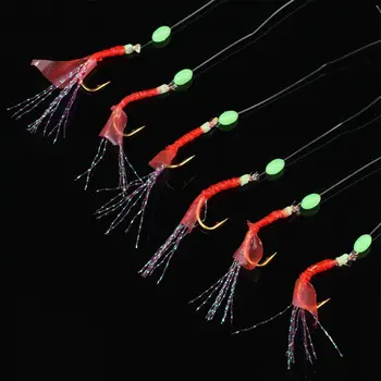 1 Pachete Noi De Apă Sărată Artificiale Momeli De Pescuit Luminos De Mare Momeala De Macrou Pescuit Aborda Fishskin Șir De Cârlige Cu Pene Cârlig