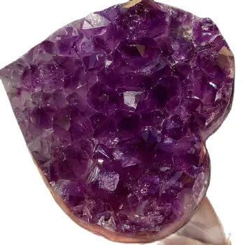Inima în formă de cuarț violet bijuterie de cristal specimen