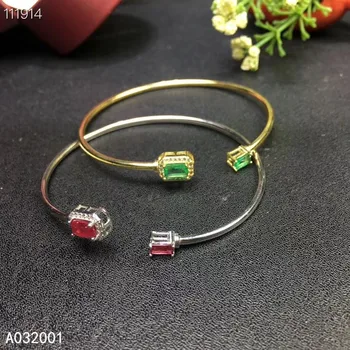KJJEAXCMY bijuterii fine naturale rubin smarald argint 925 noi femeile mână brățară bratara test de suport de lux