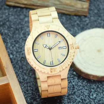 Moda Lemn Ceas pentru Ceasuri 2018 Brand de Lux Ceas din Lemn Bărbați Auto Data de Cuarț de sex Masculin ceas Relogio Masculino