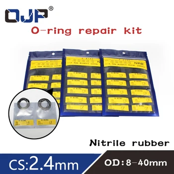 O-ring multiple de dimensiuni kit de reparare combinație Nitril cauciuc garnitură de etanșare oring BNR grosime CS2.4mm rezistent la apa rezistent la ulei