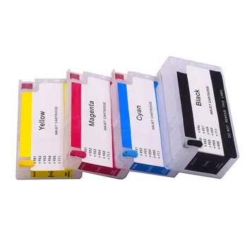 De Vânzare FIERBINTE!! 4 Culori/Set HP711 Reumplere Cartuș de Cerneală Cu ARC Cip Pentru HP Designjet T120 T520 Pentru hp 711