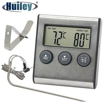 Digital Termometru de Gătit Timer LCD Bucătărie, GRĂTAR Carne Alimente de Gătit de uz Casnic Sondă Apă Temperatura Laptelui Cuptor Grill Instrumente