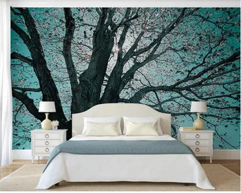 Foto personalizat murale 3d tapet pictate în ulei pictura copac mare silueta de fundal de hârtie de perete pictura murala