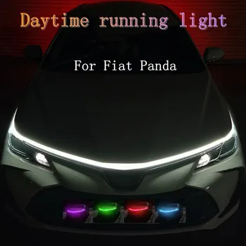 12V Capota Masina de Zi cu LED-uri de Lumină de Bandă rezistent la apa DRL Flexibil Decor Lampă Lumină Atmosferă Universal Pentru Fiat Panda